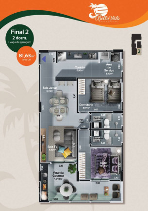 Imagem Apartamento com 2 Quartos à Venda, 70 m² em Centro - Itanhaém Imagem Apartamento com 2 Quartos à Venda, 70 m² em Centro - Itanhaém