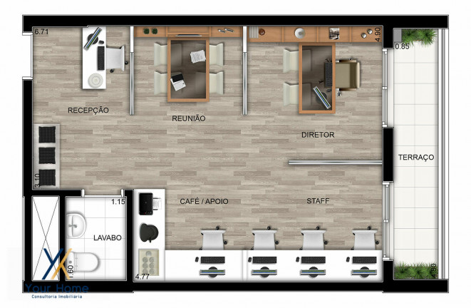 Imóvel Comercial à Venda, 41 m² em Vila Mathias  - Santos