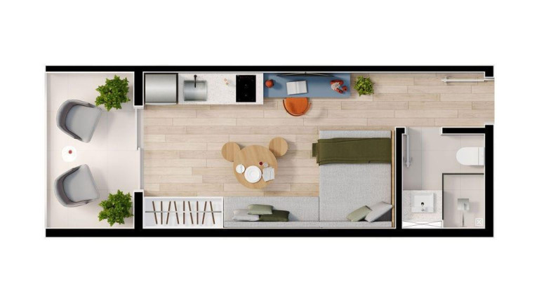 Imagem Imóvel com 1 Quarto à Venda, 24 m² em Prado Velho - Curitiba Imagem Imóvel com 1 Quarto à Venda, 24 m² em Prado Velho - Curitiba