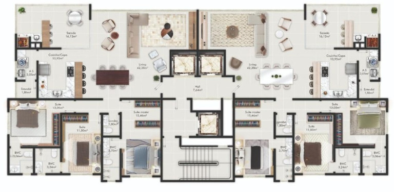 Imagem Apartamento com 3 Quartos à Venda, 143 m² em Morretes - Itapema