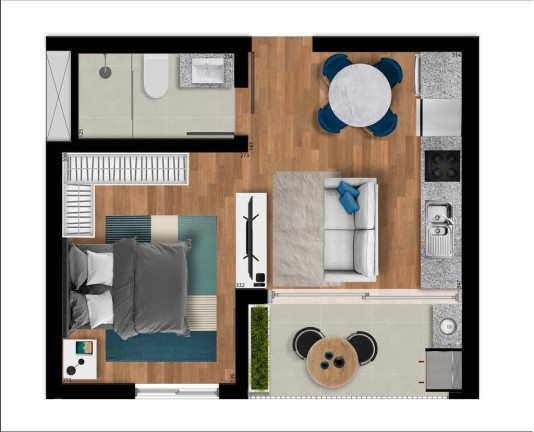 Imagem Imóvel com 1 Quarto à Venda, 29 m² em Capão Raso - Curitiba Imagem Imóvel com 1 Quarto à Venda, 29 m² em Capão Raso - Curitiba