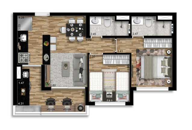 Imagem Apartamento com 3 Quartos à Venda, 99 m² em Vila Andrade - São Paulo