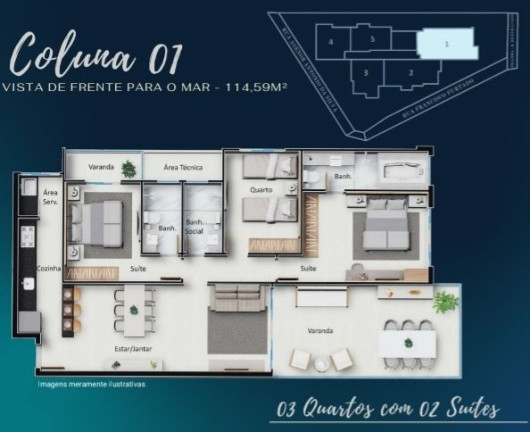 Imagem Apartamento com 3 Quartos à Venda, 130 m² em Muquiçaba - Guarapari Imagem Apartamento com 3 Quartos à Venda, 130 m² em Muquiçaba - Guarapari