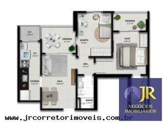 Imagem Apartamento com 2 Quartos à Venda, 59 m² em Praia De Itaparica - Vila Velha