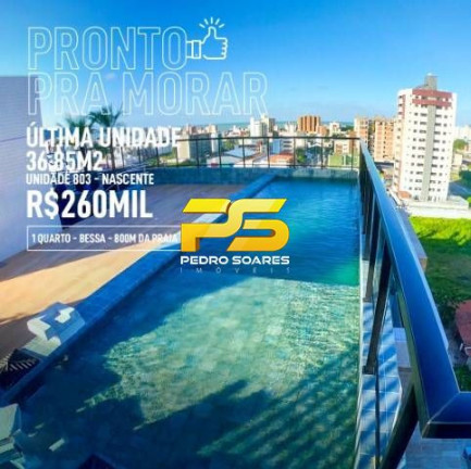 Imagem Apartamento com 1 Quarto à Venda, 36 m² em Jardim Oceania - João Pessoa Imagem Apartamento com 1 Quarto à Venda, 36 m² em Jardim Oceania - João Pessoa