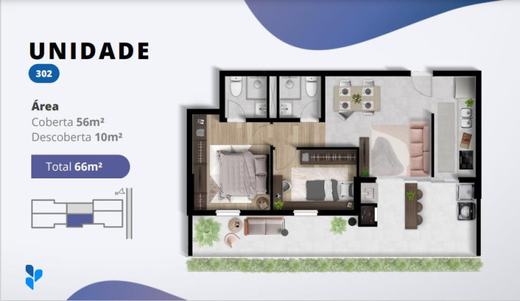 Imagem Apartamento com 2 Quartos à Venda, 56 m² em São Pedro - São José Dos Pinhais