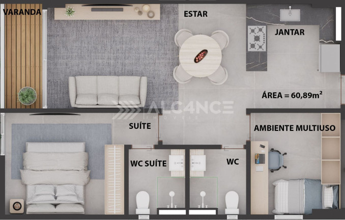 Imagem Apartamento com 2 Quartos à Venda, 60 m² em Cabo Branco - João Pessoa Imagem Apartamento com 2 Quartos à Venda, 60 m² em Cabo Branco - João Pessoa