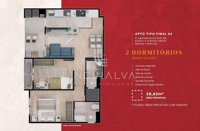 Imagem Apartamento com 2 Quartos à Venda, 59 m² em Vila Yolanda - Foz Do Iguacu Imagem Apartamento com 2 Quartos à Venda, 59 m² em Vila Yolanda - Foz Do Iguacu