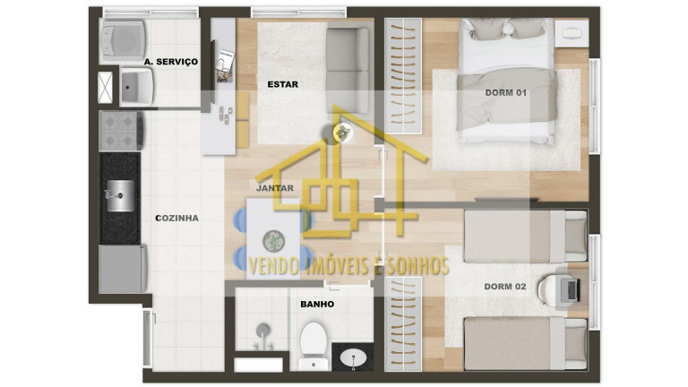 Imagem Apartamento com 2 Quartos à Venda, 35 m² em Vila Santa Catarina - São Paulo
