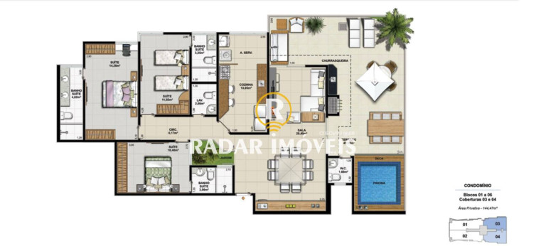 Imagem Apartamento com 3 Quartos à Venda, 144 m² em Praia Dos Anjos - Arraial Do Cabo Imagem Apartamento com 3 Quartos à Venda, 144 m² em Praia Dos Anjos - Arraial Do Cabo