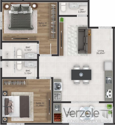 Imagem Apartamento com 2 Quartos à Venda, 56 m² em Morretes - Itapema Imagem Apartamento com 2 Quartos à Venda, 56 m² em Morretes - Itapema