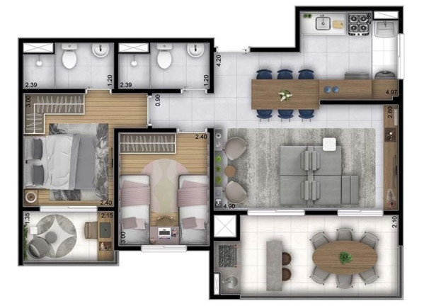 Imagem Apartamento com 2 Quartos à Venda, 34 m² em Panamby - São Paulo Imagem Apartamento com 2 Quartos à Venda, 34 m² em Panamby - São Paulo
