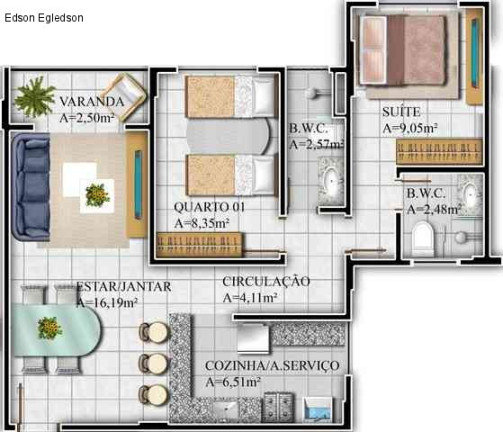 Imagem Apartamento com 2 Quartos à Venda, 64 m² em Uruguai - Teresina Imagem Apartamento com 2 Quartos à Venda, 64 m² em Uruguai - Teresina