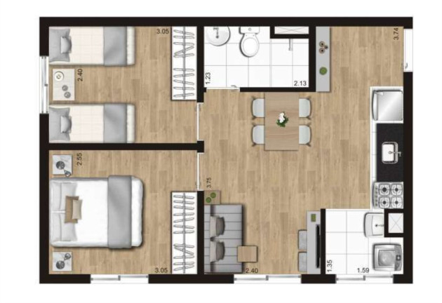 Imagem Apartamento com 2 Quartos à Venda, 40 m² em Canhema - Diadema Imagem Apartamento com 2 Quartos à Venda, 40 m² em Canhema - Diadema