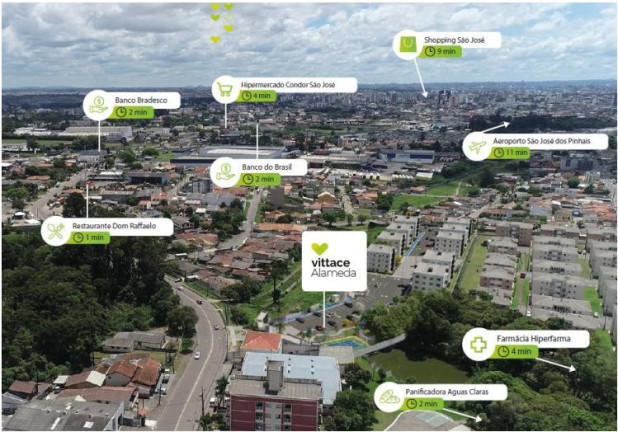 Imagem Apartamento com 2 Quartos à Venda, 55 m² em Costeira - São José Dos Pinhais