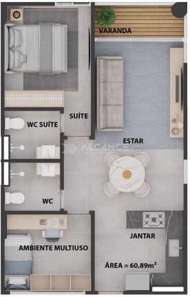 Imagem Apartamento com 2 Quartos à Venda, 60 m² em Cabo Branco - João Pessoa Imagem Apartamento com 2 Quartos à Venda, 60 m² em Cabo Branco - João Pessoa
