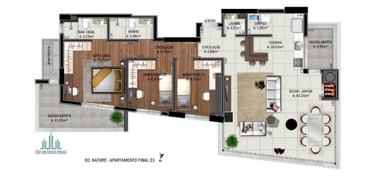 Imagem Apartamento com 3 Quartos à Venda, 131 m² em Cidade Alta - Bento Gonçalves Imagem Apartamento com 3 Quartos à Venda, 131 m² em Cidade Alta - Bento Gonçalves