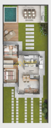 Imagem Casa de Condomínio com 2 Quartos à Venda, 48 m² em Glebas Califórnia - Piracicaba