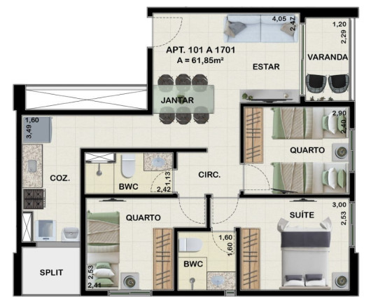 Imagem Apartamento com 3 Quartos à Venda, 61 m² em Madalena - Recife