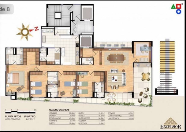 Apartamento com 3 Quartos à Venda, 187 m² em Meireles - Fortaleza