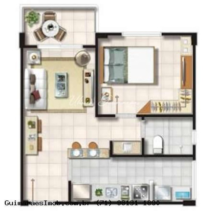 Imagem Apartamento com 1 Quarto à Venda, 46 m² em Aracuí - Lauro De Freitas Imagem Apartamento com 1 Quarto à Venda, 46 m² em Aracuí - Lauro De Freitas