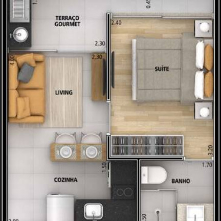 Imagem Apartamento com 100 Quartos à Venda, 1 m² em Carandiru - São Paulo