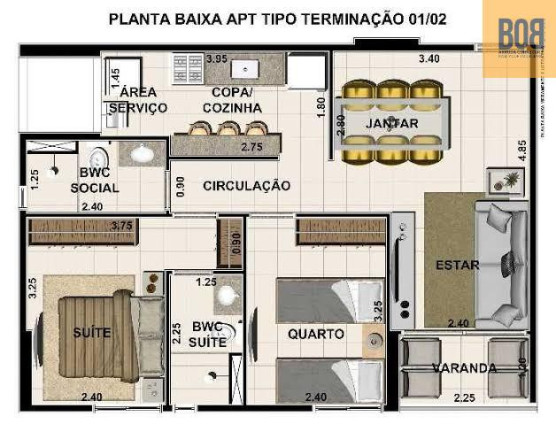 Imagem Apartamento com 2 Quartos à Venda, 55 m² em Torreão - Recife Imagem Apartamento com 2 Quartos à Venda, 55 m² em Torreão - Recife