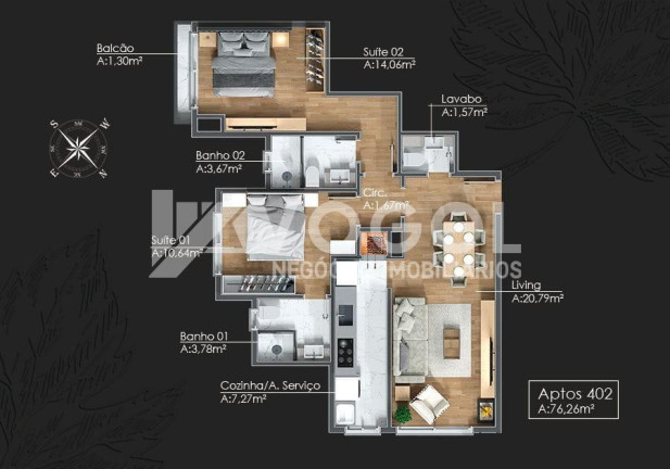 Imagem Apartamento com 1 Quarto à Venda, 58 m² em Avenida Central - Gramado