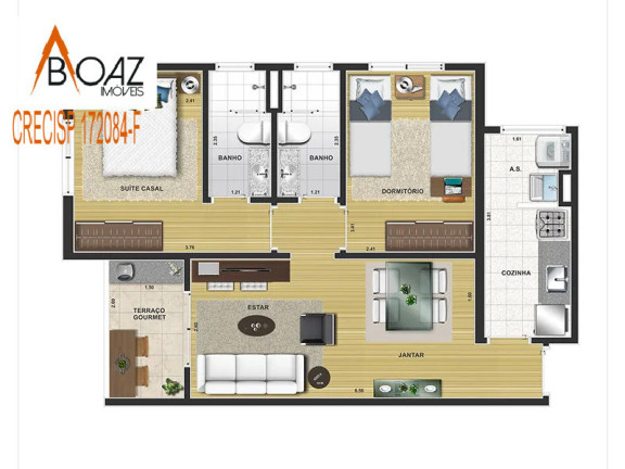 Imagem Apartamento com 2 Quartos à Venda, 57 m² em Jardim Irene - Guarulhos