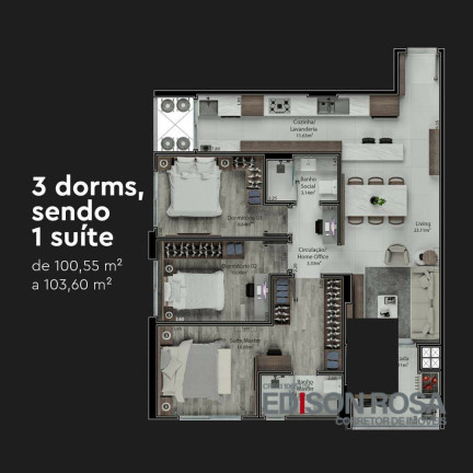 Imagem Apartamento com 3 Quartos à Venda, 135 m² em Nossa Senhora Do Rosário - São José Imagem Apartamento com 3 Quartos à Venda, 135 m² em Nossa Senhora Do Rosário - São José