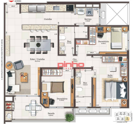 Imagem Apartamento com 3 Quartos à Venda, 108 m² em Campinas - São José Imagem Apartamento com 3 Quartos à Venda, 108 m² em Campinas - São José