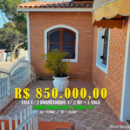 Imagem Casa com 2 Quartos à Venda, 126 m² em Jardim Bonfiglioli - Jundiaí Imagem Casa com 2 Quartos à Venda, 126 m² em Jardim Bonfiglioli - Jundiaí