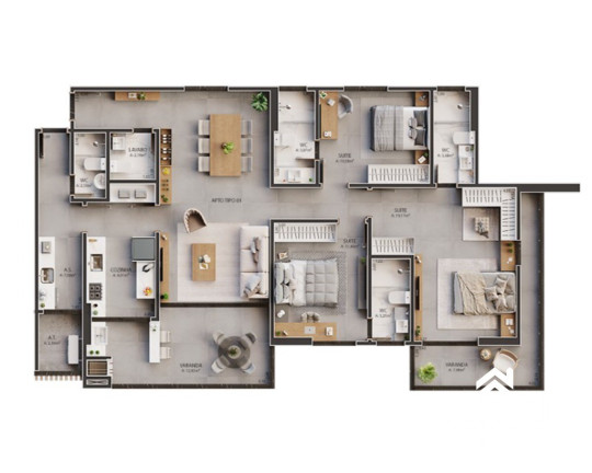 Imagem Apartamento com 3 Quartos à Venda, 131 m² em Renato Gonçalves - Barreiras