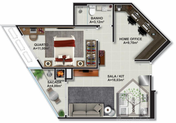 Imagem Apartamento com 3 Quartos à Venda, 93 m² em Itacorubi - Florianópolis Imagem Apartamento com 3 Quartos à Venda, 93 m² em Itacorubi - Florianópolis
