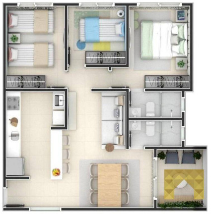 Imagem Apartamento com 3 Quartos à Venda, 74 m² em Portal Do Sol - João Pessoa Imagem Apartamento com 3 Quartos à Venda, 74 m² em Portal Do Sol - João Pessoa