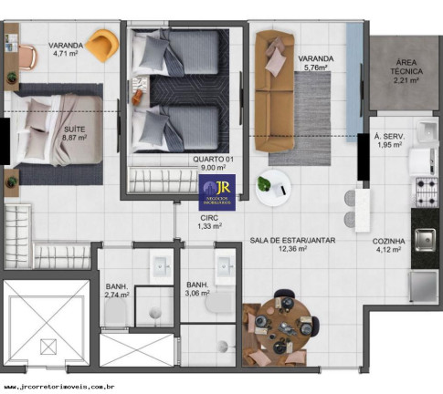 Imagem Imóvel com 2 Quartos à Venda, 64 m² em Praia De Itaparica - Vila Velha