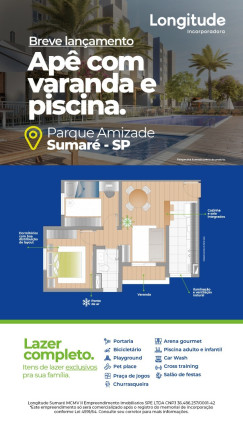 Imagem Imóvel com 2 Quartos à Venda, 50 m² em Parque Da Amizade - Sumare Imagem Imóvel com 2 Quartos à Venda, 50 m² em Parque Da Amizade - Sumare