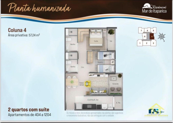 Imagem Apartamento com 2 Quartos à Venda, 58 m² em Praia De Itaparica - Vila Velha Imagem Apartamento com 2 Quartos à Venda, 58 m² em Praia De Itaparica - Vila Velha