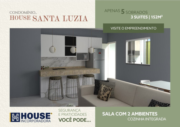 Imagem Casa de Condomínio com 3 Quartos à Venda, 158 m² em Sitios Santa Luzia - Aparecida De Goiania Imagem Casa de Condomínio com 3 Quartos à Venda, 158 m² em Sitios Santa Luzia - Aparecida De Goiania