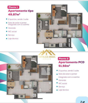 Imagem Imóvel com 2 Quartos à Venda, 49 m² em Mondubim - Fortaleza