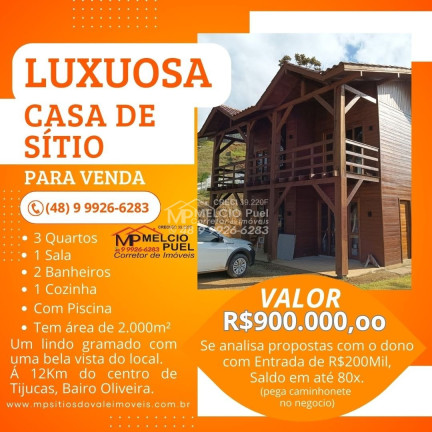 Imóvel com 3 Quartos à Venda,  em Oliveira - Tijucas