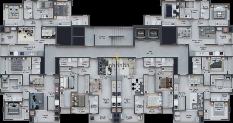 Apartamento com 2 Quartos à Venda, 70 m² em Morretes - Itapema