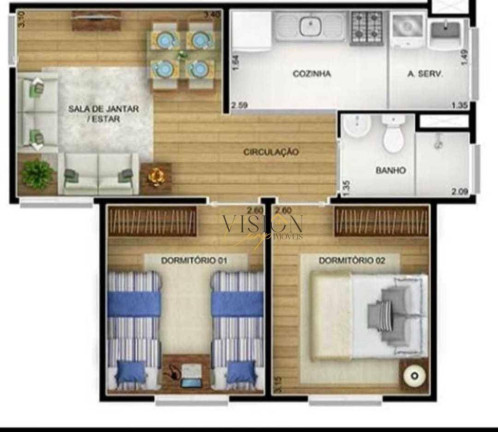 Imagem Apartamento com 2 Quartos à Venda, 44 m² em Parque Da águas - Campinas Imagem Apartamento com 2 Quartos à Venda, 44 m² em Parque Da águas - Campinas