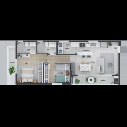 Imagem Imóvel com 2 Quartos à Venda, 73 m² em Portão - Curitiba Imagem Imóvel com 2 Quartos à Venda, 73 m² em Portão - Curitiba