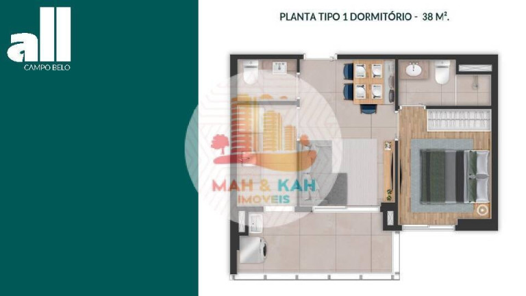 Imagem Apartamento com 2 Quartos à Venda, 73 m² em Campo Belo - São Paulo