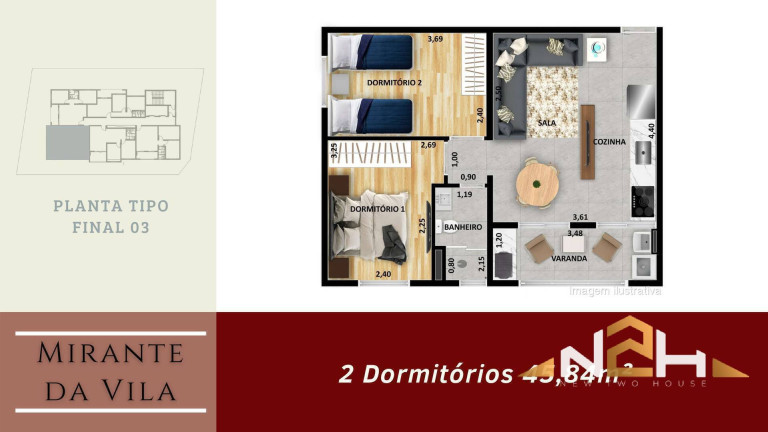 Imagem Apartamento com 2 Quartos à Venda, 42 m² em Vila Ré - São Paulo