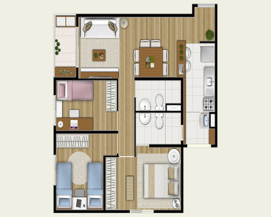 Imagem Apartamento com 3 Quartos à Venda, 63 m² em Vila Diadema - Diadema Imagem Apartamento com 3 Quartos à Venda, 63 m² em Vila Diadema - Diadema