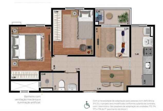 Imagem Apartamento com 2 Quartos à Venda, 44 m² em Recreio São Judas Tadeu - São Carlos Imagem Apartamento com 2 Quartos à Venda, 44 m² em Recreio São Judas Tadeu - São Carlos