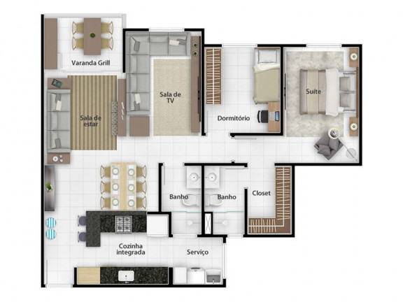 Imagem Apartamento com 3 Quartos à Venda, 85 m² em Altos Do Morumbi - Vinhedo Imagem Apartamento com 3 Quartos à Venda, 85 m² em Altos Do Morumbi - Vinhedo