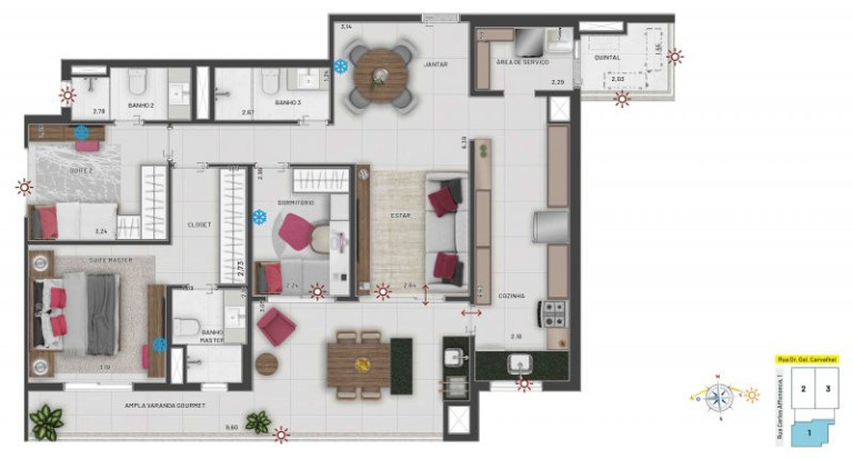 Imagem Apartamento com 3 Quartos à Venda, 127 m² em Gonzaga - Santos Imagem Apartamento com 3 Quartos à Venda, 127 m² em Gonzaga - Santos